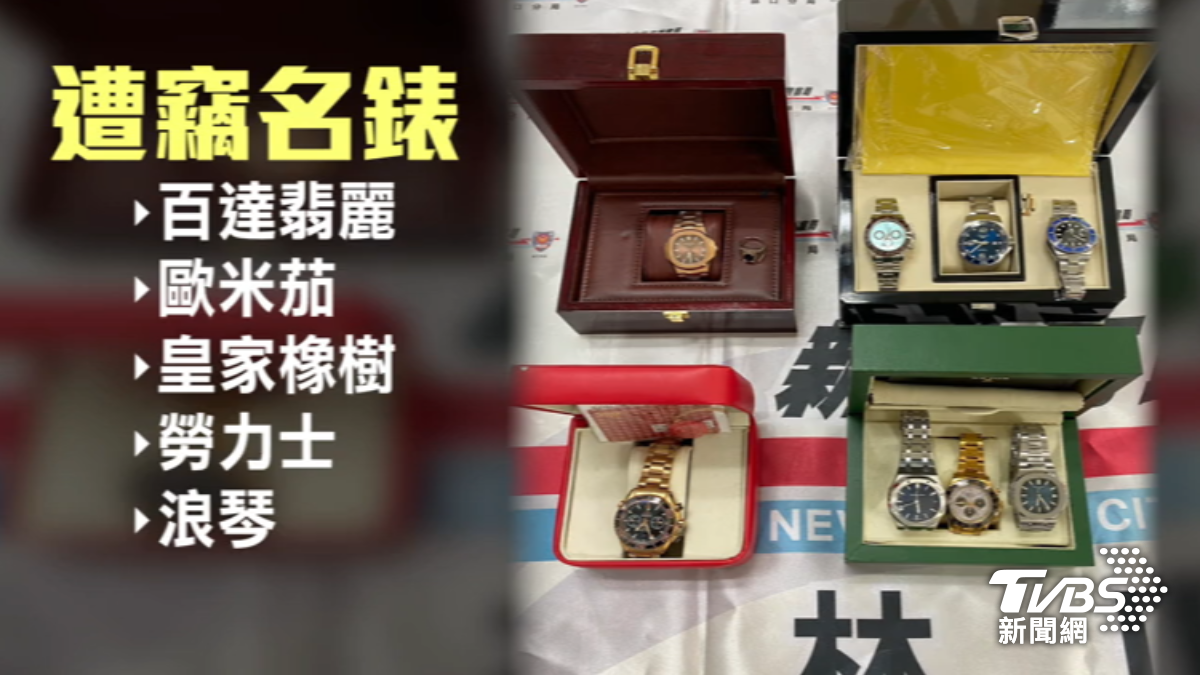 乾弟穿雨衣闖乾姐夫工廠搜刮名錶、外幣。(圖/TVBS)