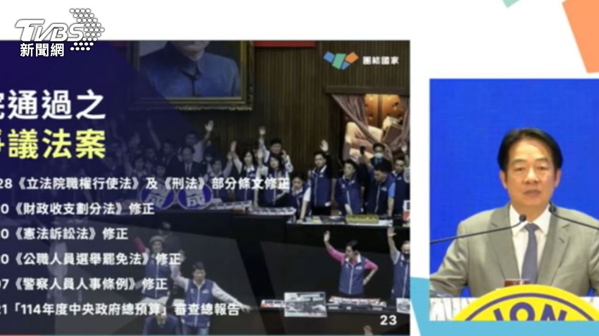 總統賴清德「團結十講」(圖/TVBS)