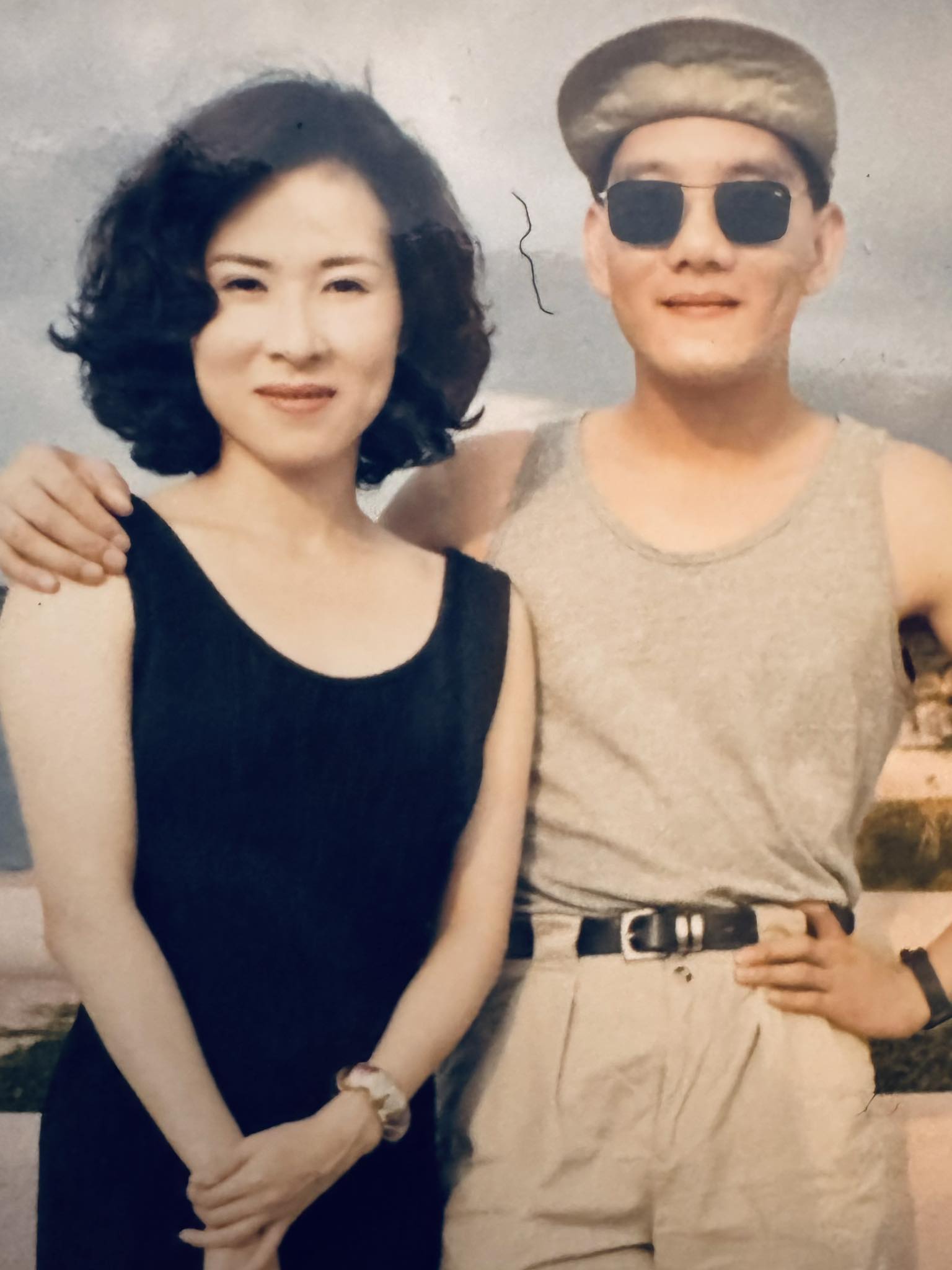 田定豐分享帶著林慧萍去墾丁拍宣傳照的往事。(圖/翻攝自田定豐臉書)