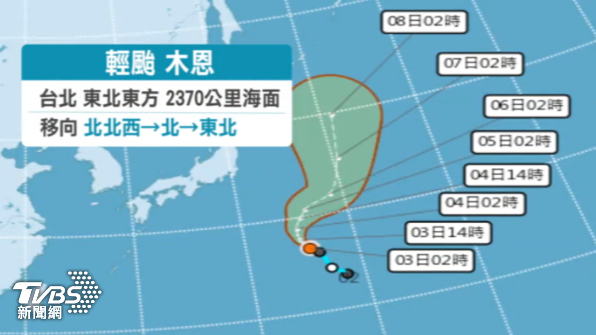 輕颱木恩生成,台灣南方海面還有98W蠢蠢欲動。(圖/TVBS)