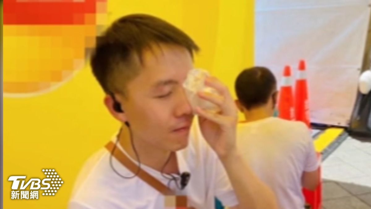 工作當下遭民眾傘骨戳傷眼睛。(圖/當事受傷林先生提供)