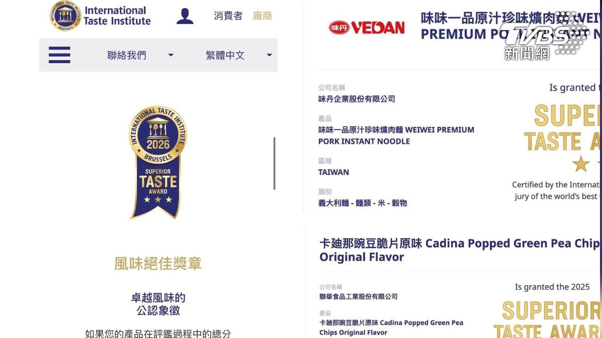 台灣泡麵、零食奪國際美食認證 ITI 2025掀起「不踩雷美食」討論熱(圖/攝自ITI官網)