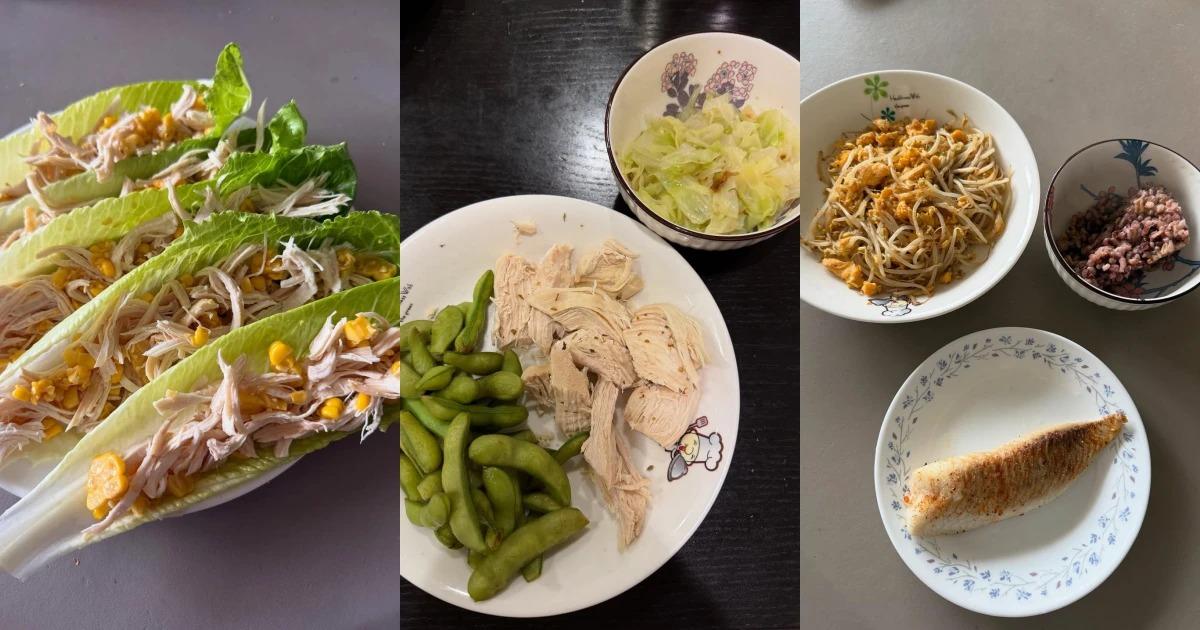 減脂餐這樣吃：五穀飯＋白肉＋滿滿蔬菜。（圖／翻攝自IG@yazhubabalu）