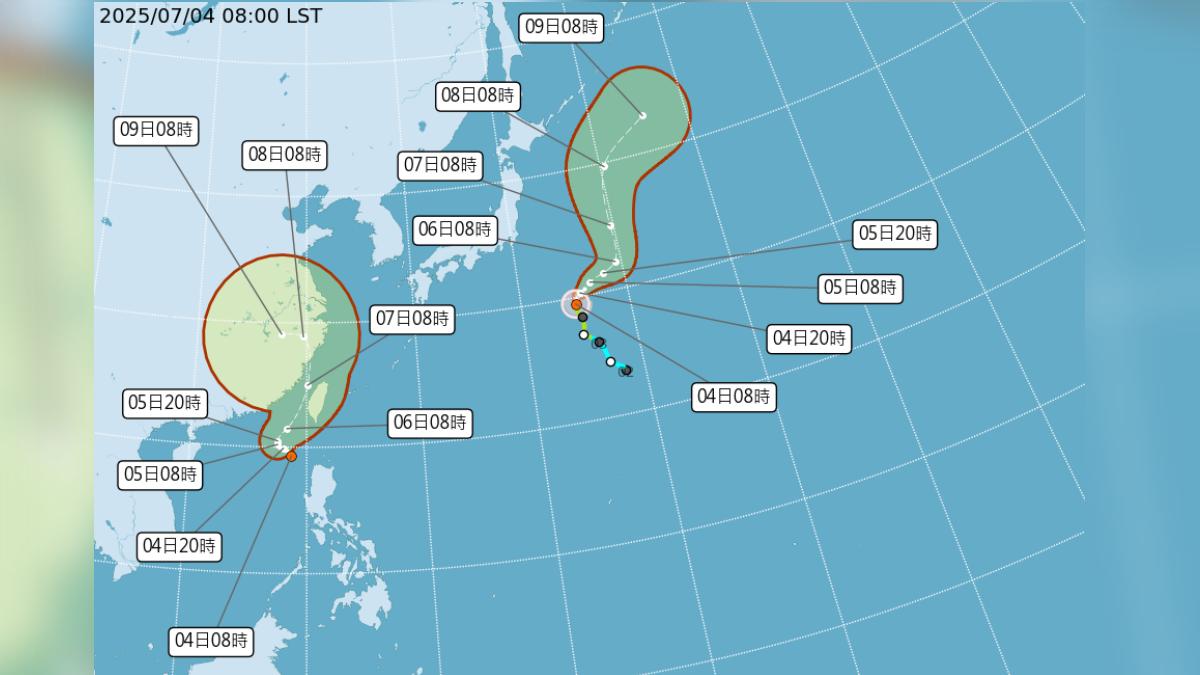 天氣/準颱風「丹娜絲」最快今晚生成 日氣象廳:恐從西南部貫穿台