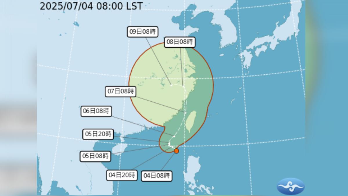 準颱風「丹娜絲」最快週五可能成颱。(圖/翻攝氣象署)