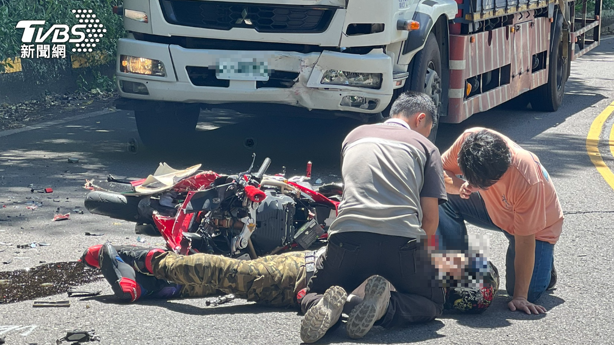 北宜公路又出事!重機失控撞大貨車 駕駛幫CPR仍不治