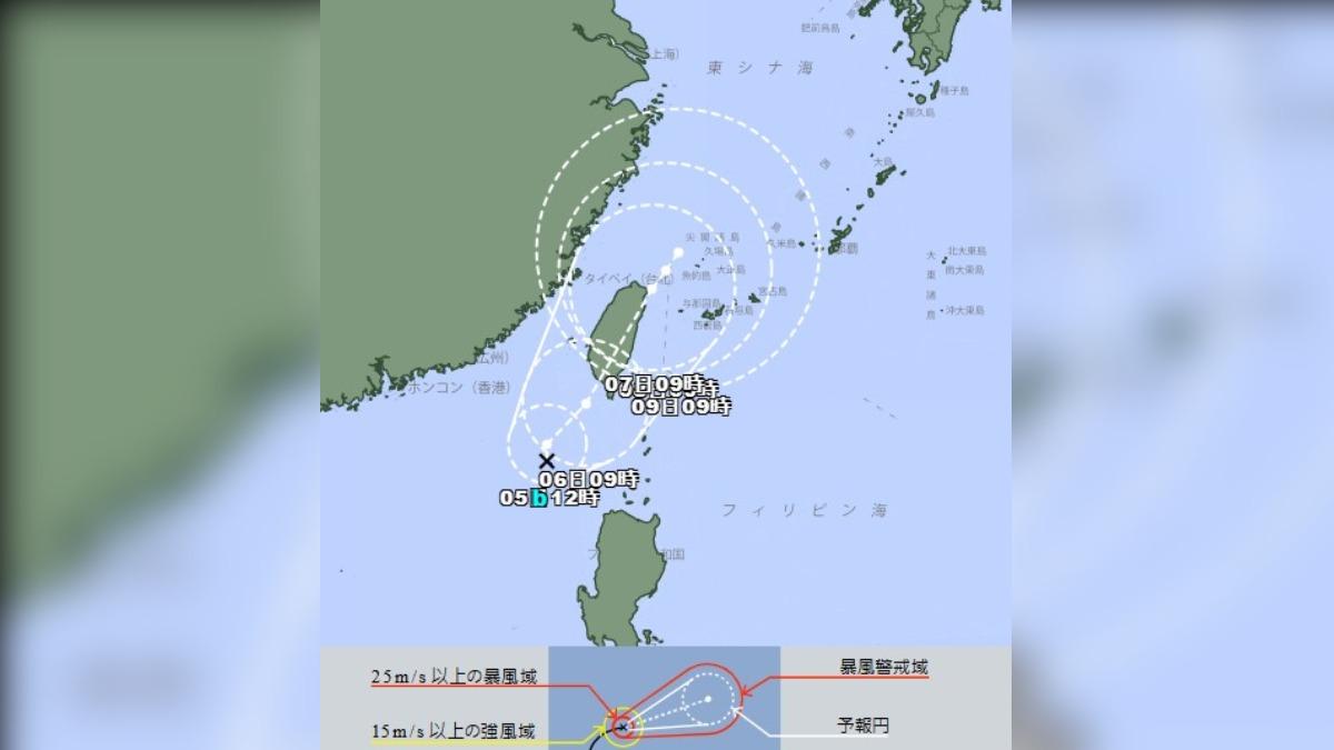 日氣象廳預測準颱風「丹娜絲」　路徑恐直撲台灣、沖繩