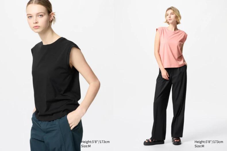UNIQLO SUPIMA COTTON T恤(無袖)，NT.390。（圖／翻攝自UNIQLO官網）