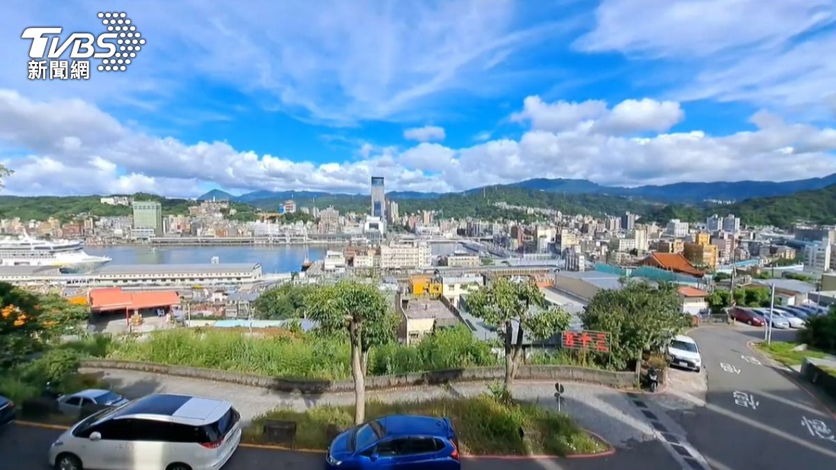 從地標俯瞰基隆港。(圖/TVBS)