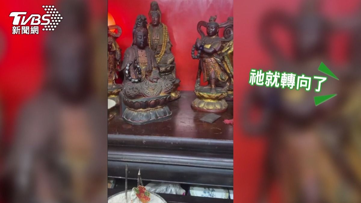  震動劇烈！「神像轉向」居民被迫避難。(圖／TVBS)