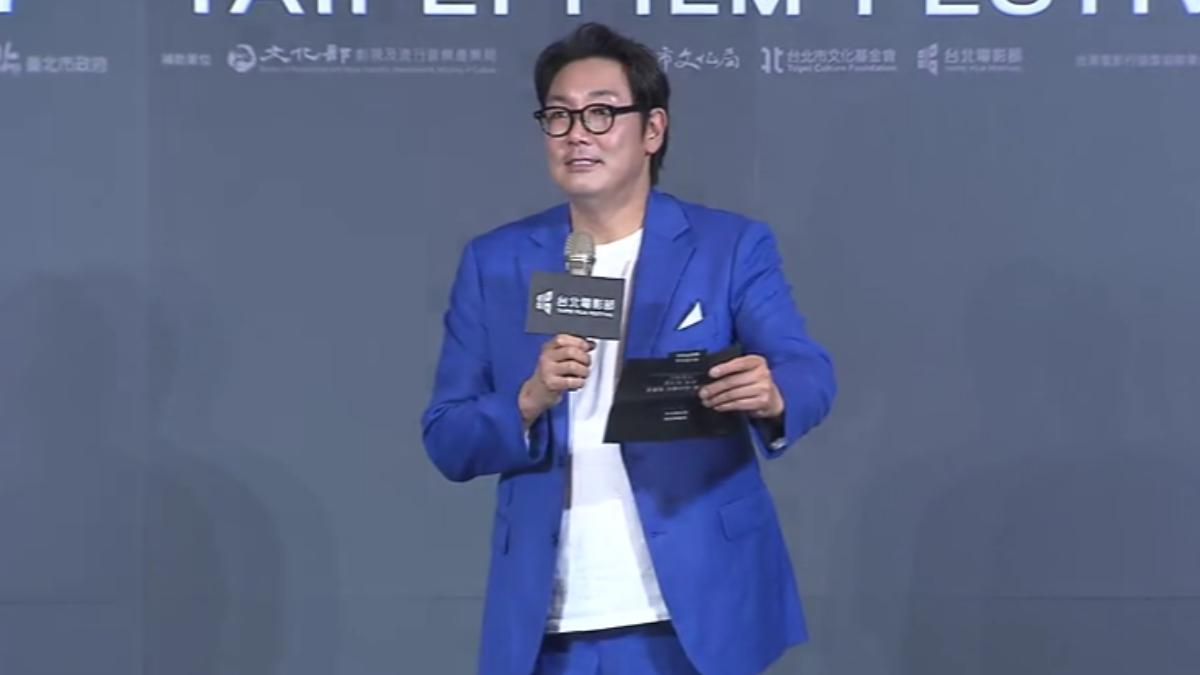 南韓影帝趙震雄來台擔任北影頒獎嘉賓。(圖/TVBS)