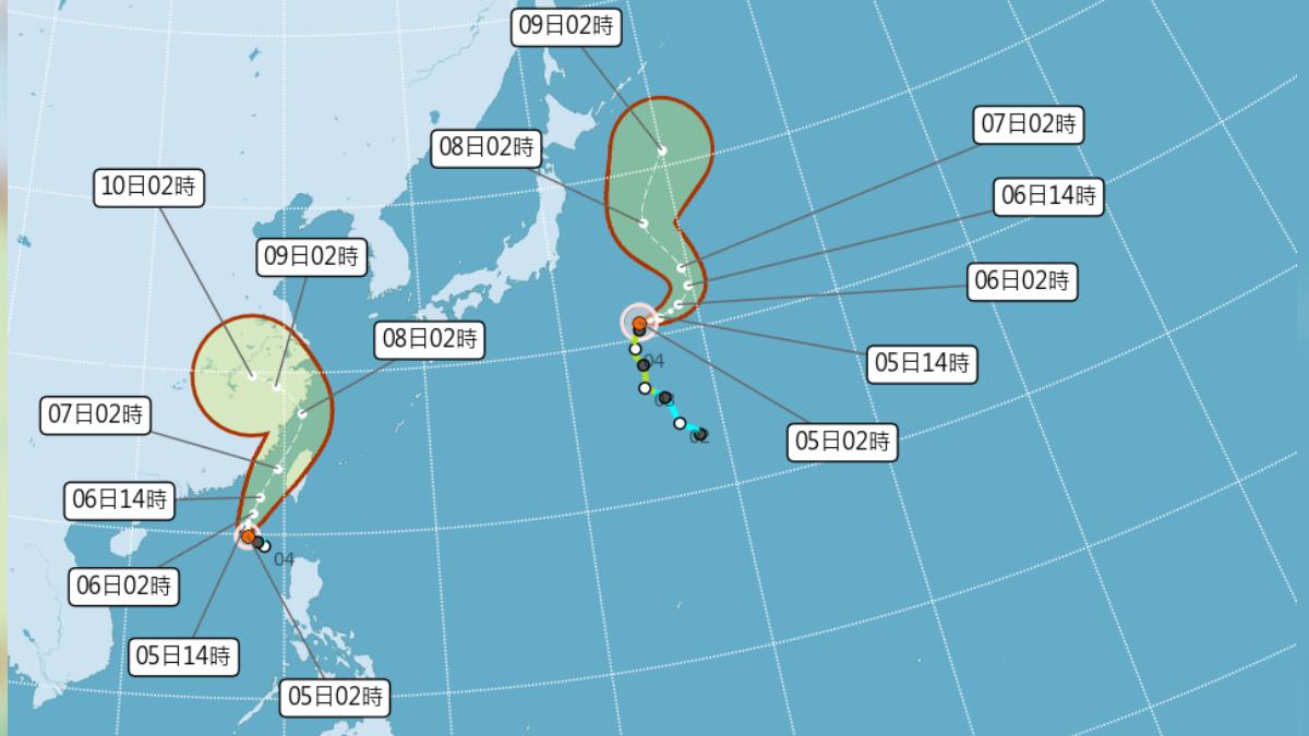 天氣/颱風丹娜絲成形今明最大降雨 天氣粉專:最快上午0830海警