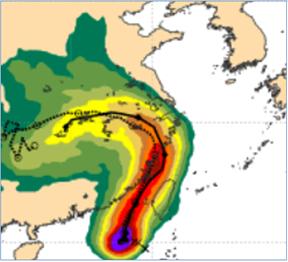 颱風假,颱風路徑,颱風台灣,停班停課,颱風動向,丹娜絲颱風,最新颱風動態,天氣,丹娜絲颱風路徑,海上颱風警報暴風圈將觸陸。(翻攝自dapiya)