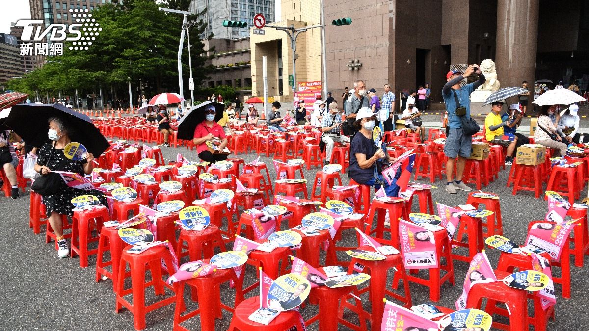 國民黨台北市「反惡罷」造勢，3千張椅子沒坐滿。（圖／胡瑞麒攝）