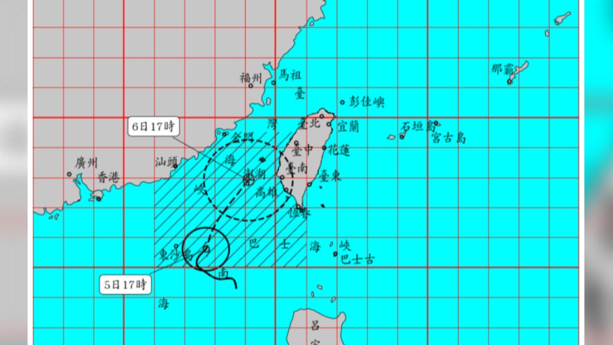 天氣/丹娜絲今晚8:30發陸警 暴風侵襲雙北機率達7成