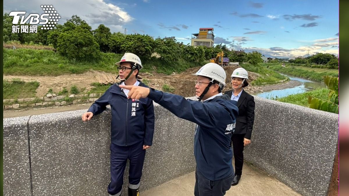 高雄市長陳其邁4日已提前視察。(圖/TVBS)