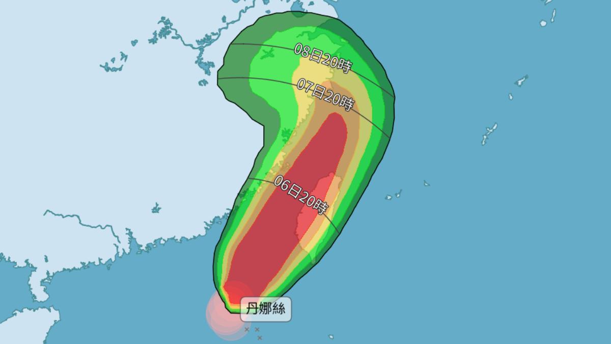 天氣/週一北北基颱風假?12縣市「暴風侵襲率破9成」台北飆83%