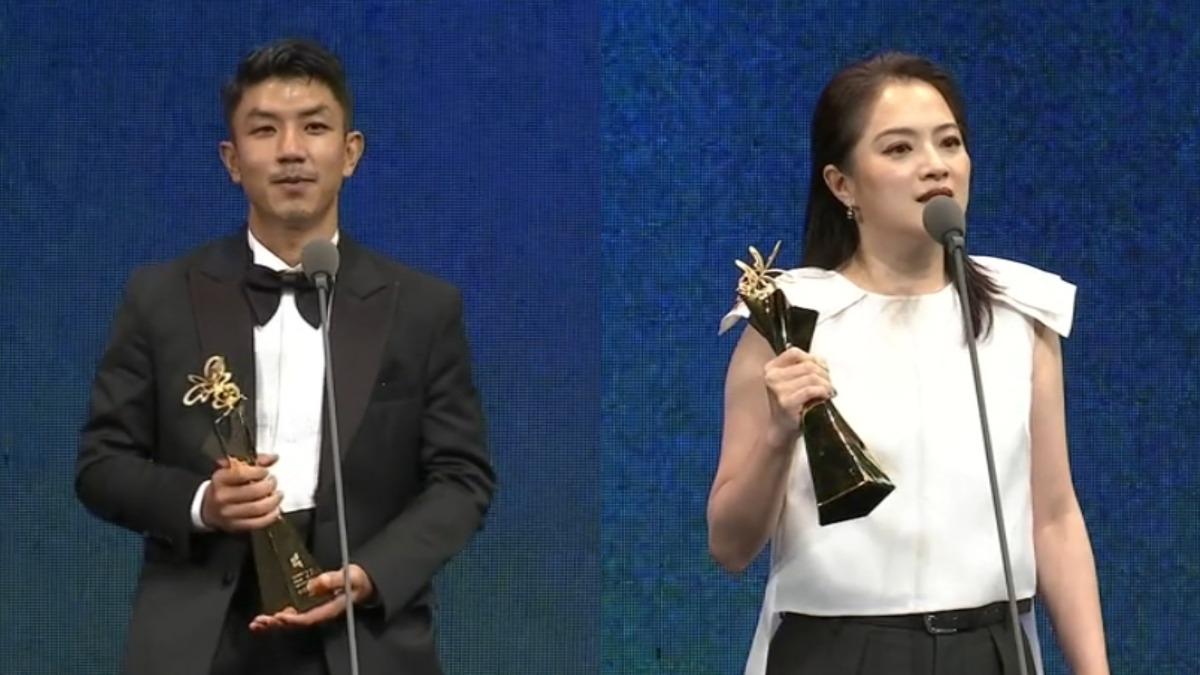 北影首位外籍影帝萬洛隆甘迦，另外高伊玲奪北影影后。（圖／翻攝自華視）