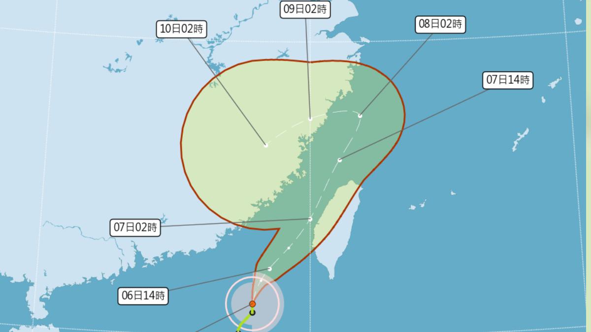颱風/丹娜絲挾破壞性強風!「首當其衝」區域曝 影響恐至明下午