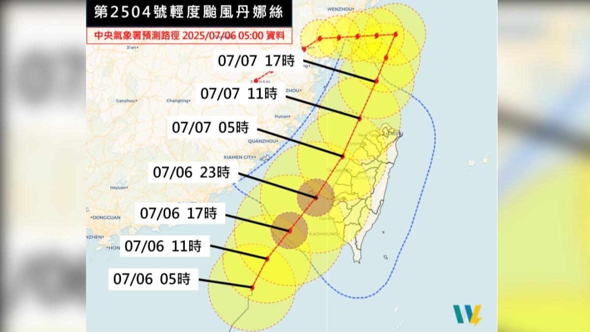 明放颱風假?丹娜絲「颱風眼建立」恐達中颱 專家:不排除登陸