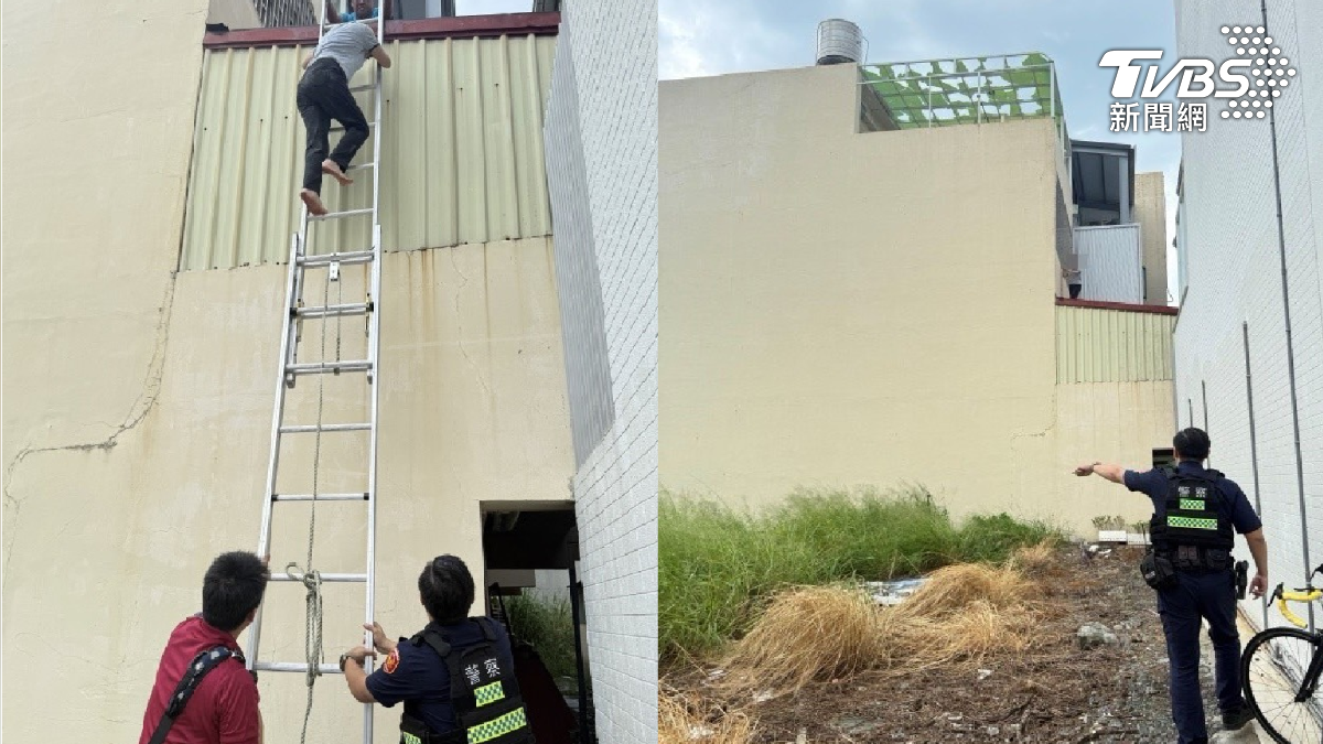 颱風前檢查屋頂!台南婦攀女兒牆失足墜樓 重摔3樓鐵皮受困