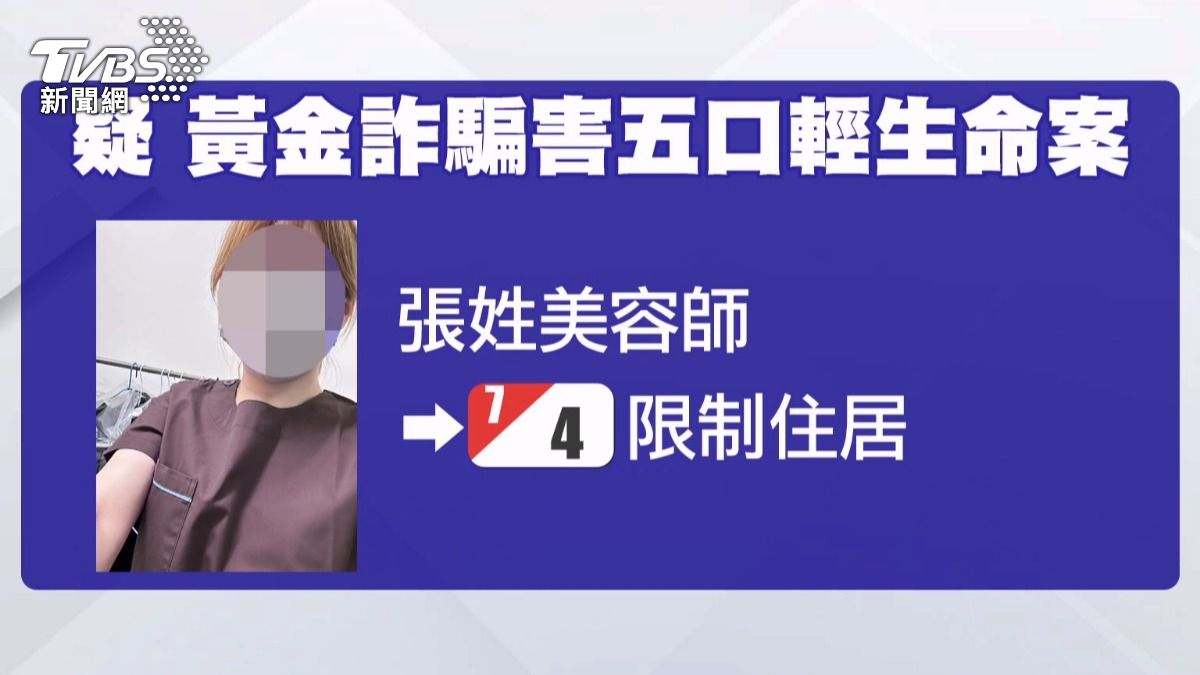張姓美容師限制住居。(圖/TVBS)