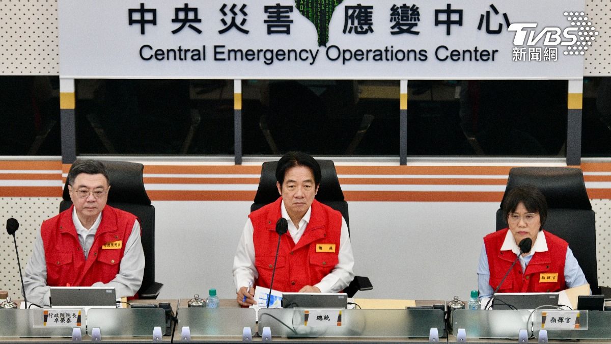 丹娜絲路徑特殊「預期衝擊大」 賴清德下令各部會:颱風離境才能休息