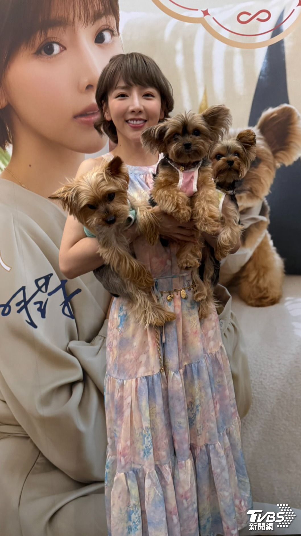宋羽葤現身寵物展。(圖/林彥君攝)