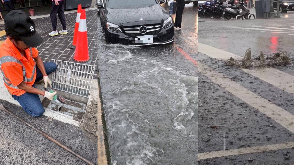 颱風還沒到台中就淹水!議員轟水溝疏失沒有孔 市府澄清真相