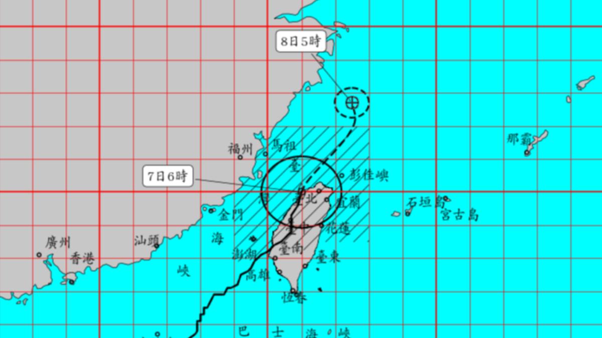 颱風/丹娜絲6:00出海 氣象署估下午脫離暴風圈解除陸警