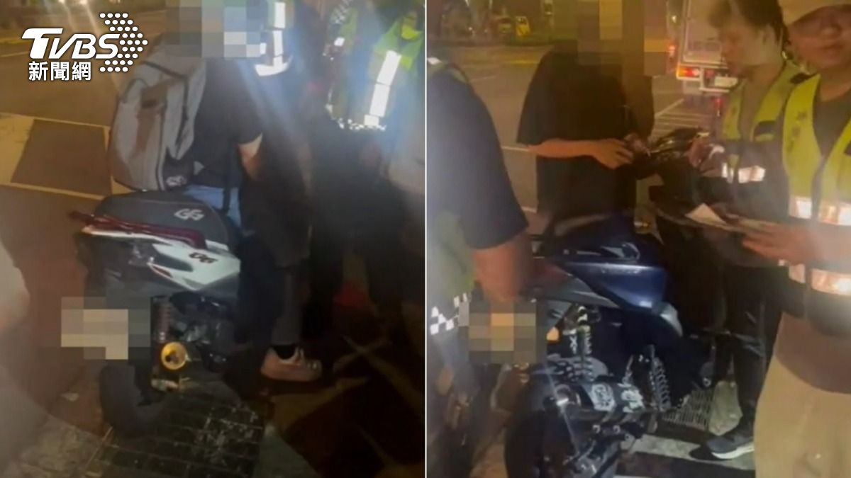 警方在颱風夜執行路檢勤務,除了查緝酒駕之外,昨晚也攔查了13輛改裝車。(圖/TVBS)