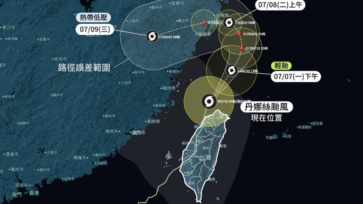 天氣/丹娜絲恐敗部復活?最新路徑北上又「大迴轉」 專家曝對台影響
