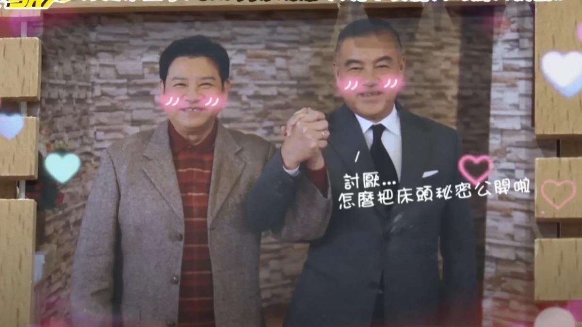 楊慶煌(左)與龍天翔的合照互動超有愛。(圖/民視提供)