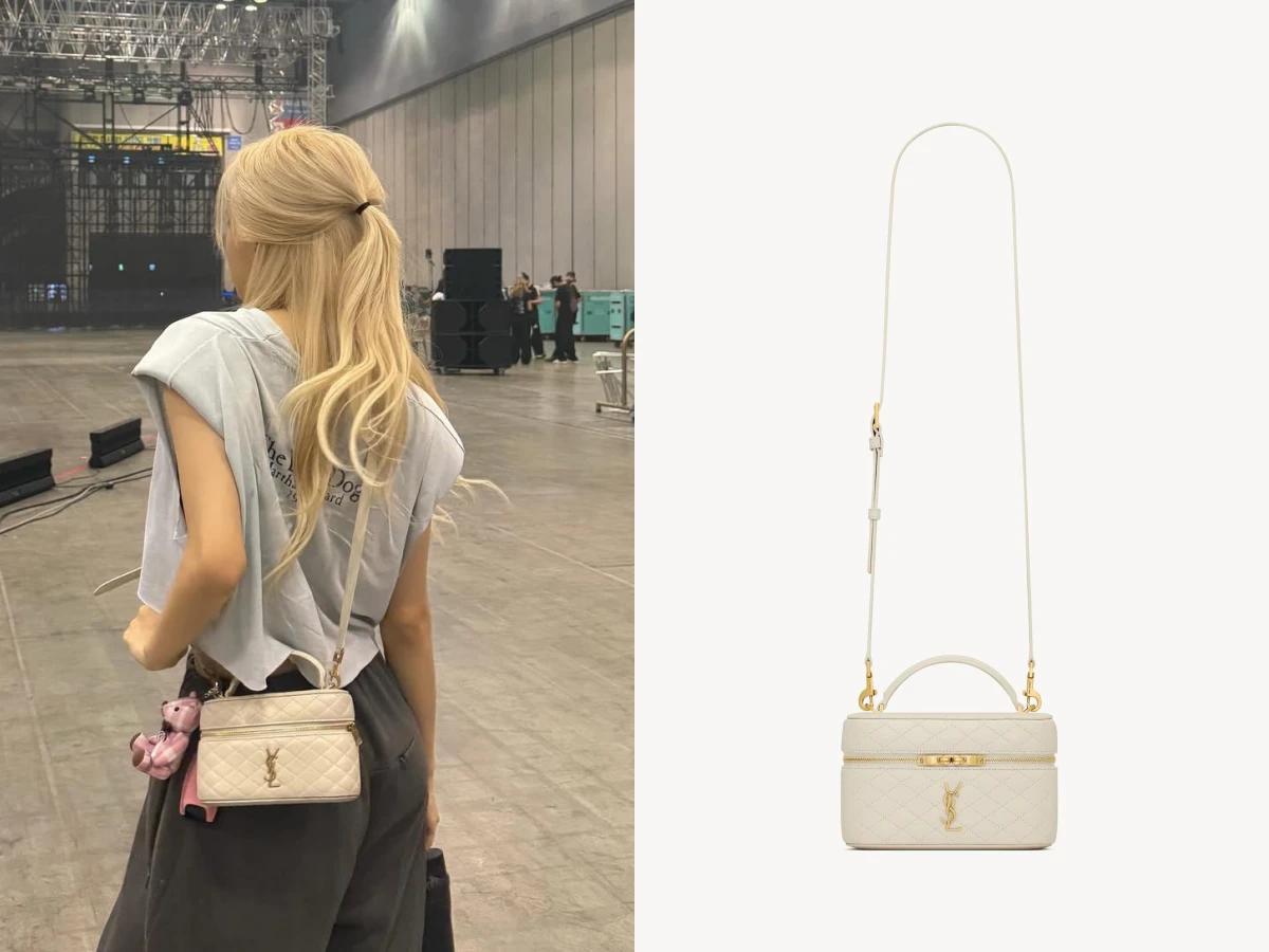 YSL GABY 小羊皮飯盒包。(圖/翻攝自IG@ROSÉ s_are_rosie、YSL)