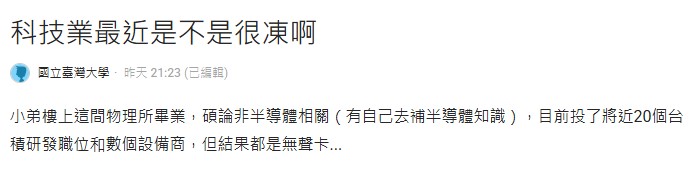 原PO投了將近20封求職履歷,卻都只收到無聲卡。(圖/翻攝自Dcard)
