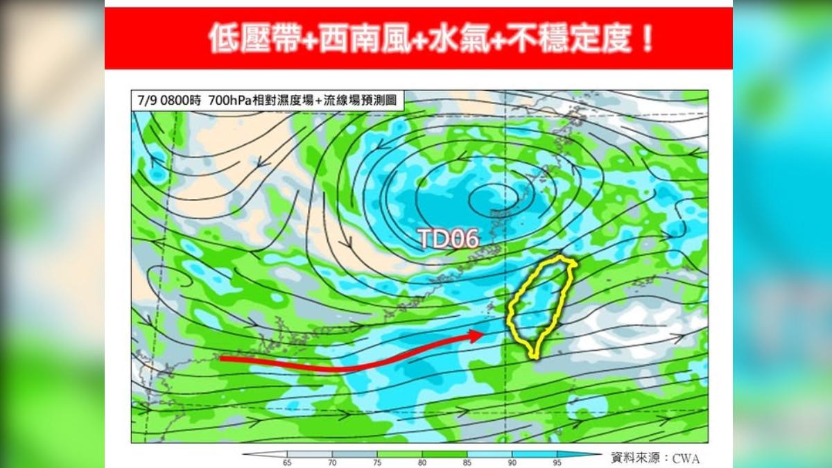 天氣/低壓帶影響!超大雨彈猛炸全台 降雨熱區曝