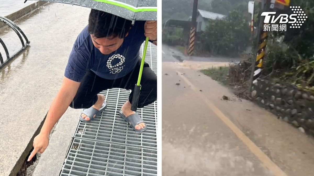 重機聖地拉警報!赤崁頂瞭望台15cm裂縫 路面成滾滾泥流河