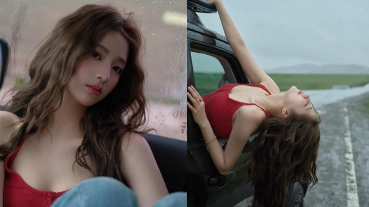 歐陽娣娣解放低胸,展現性感小女人一面。(圖/翻攝自IG)
