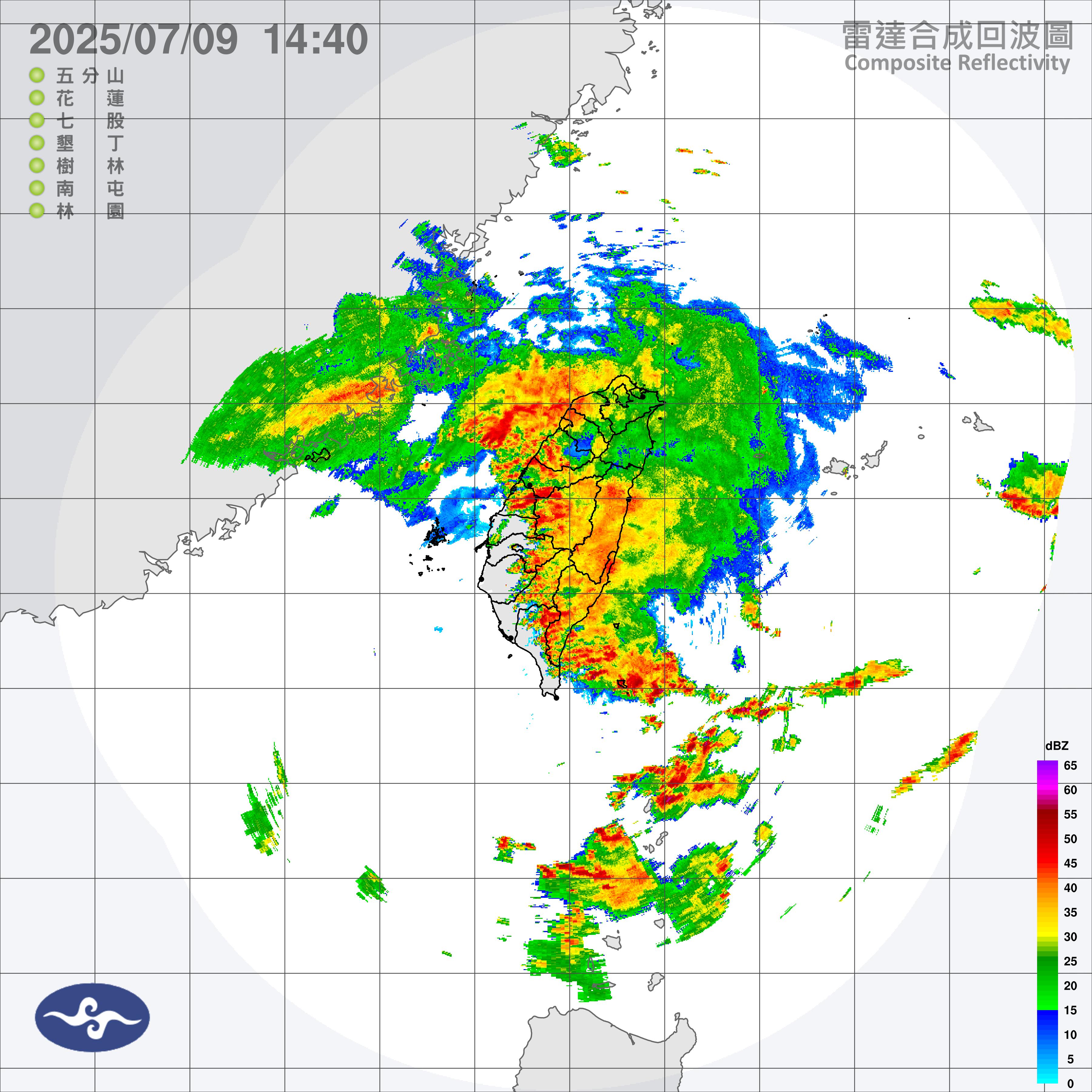 雲林、嘉義以南地區,要慎防劇烈雨勢。(圖/氣象署)