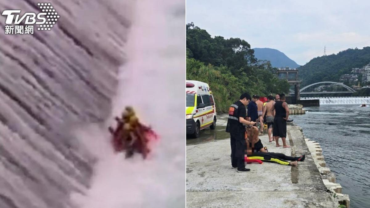 消防救生艇翻船,造成2名消防員死亡、1義消命危。(圖/TVBS)