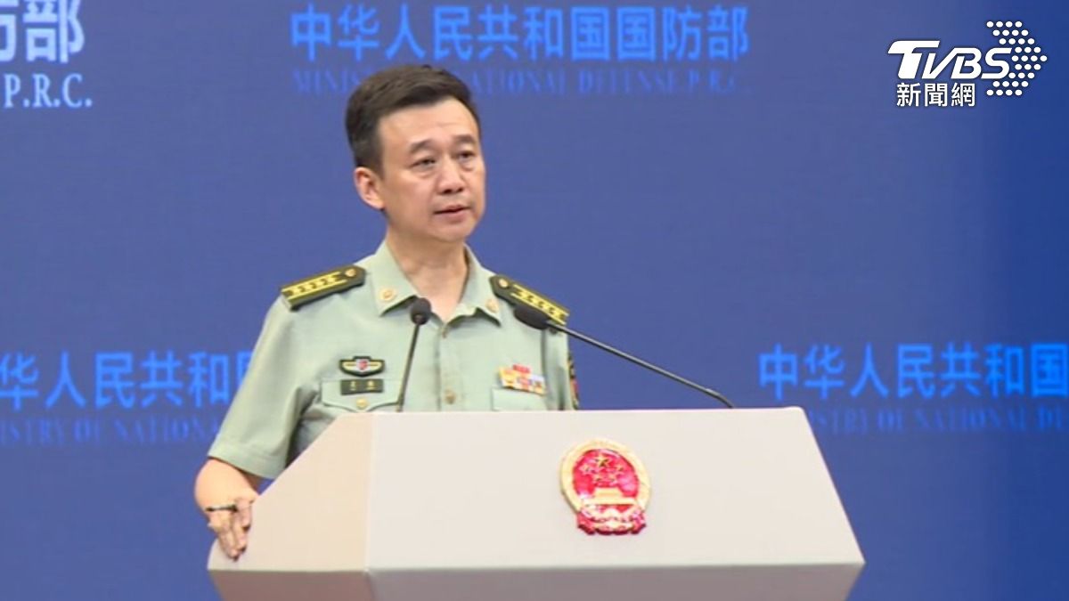 中國大陸國防部發言人吳謙在2024年5月回應表示,如果這種報導屬實,上述言論是「非常喪心病狂的」。(圖/TVBS)