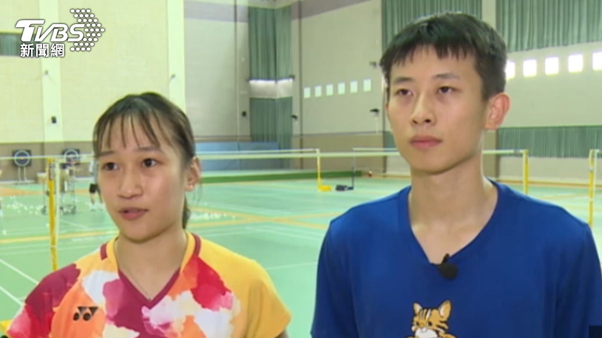 德國世大運羽球混雙選手 許尹鏸.陳政寬 (圖/TVBS)
