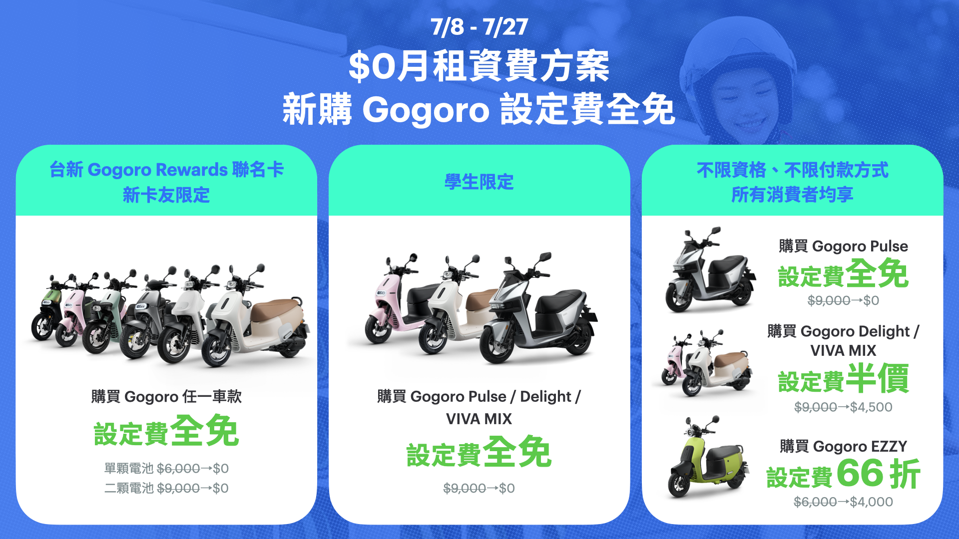 gogoro0月租-gogoro0月租設定費-gogoro資費-gogoro零月租方案