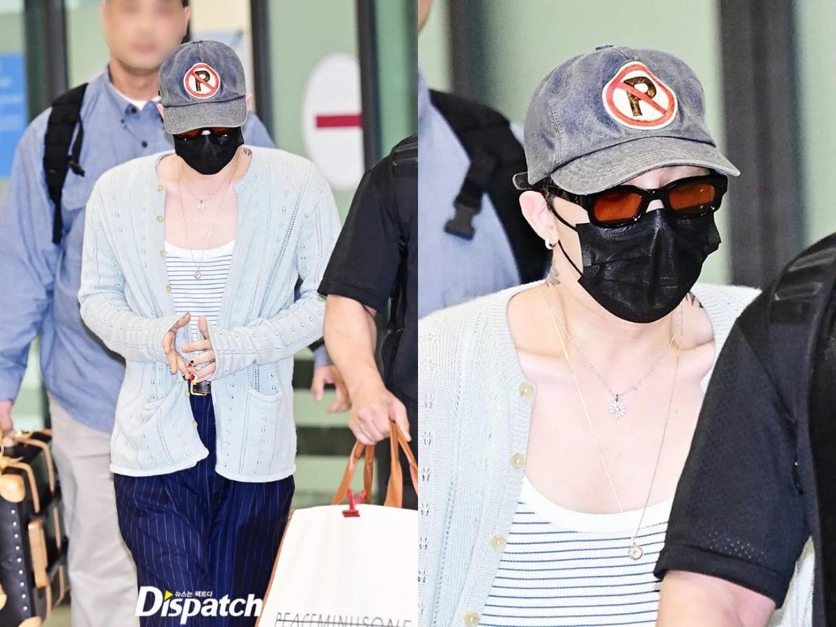 GD個人品牌 PEACEMINUSONE 的 PMO5 PANEL BALL CAP。(圖/翻攝自IG@koreadispatch)