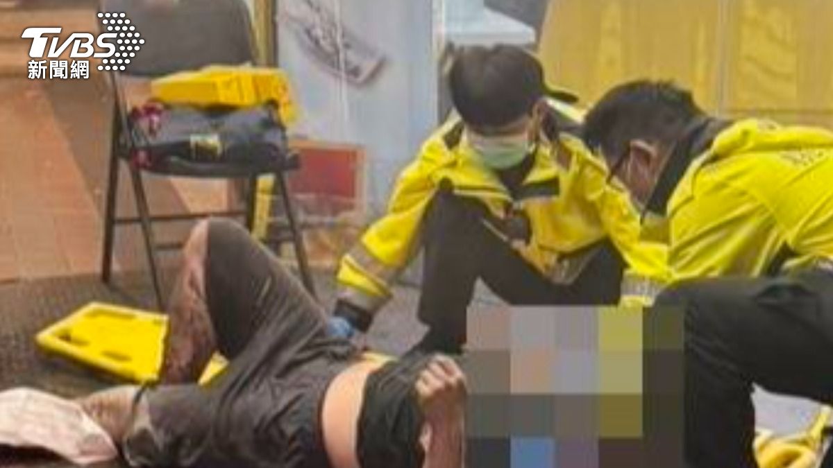 桃園網紅餐廳氣爆,21歲簡姓工人全身45%燒燙傷。(圖/TVBS)