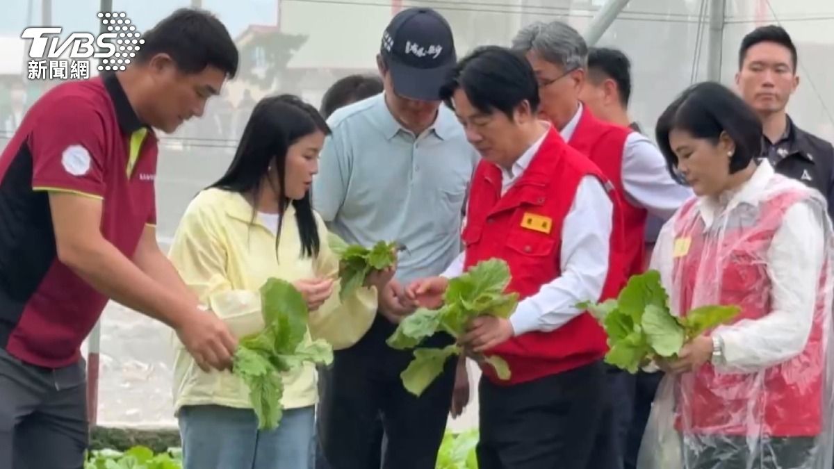 總統賴清德來到雲林，跟縣長張麗善一起勘災。(圖／TVBS)