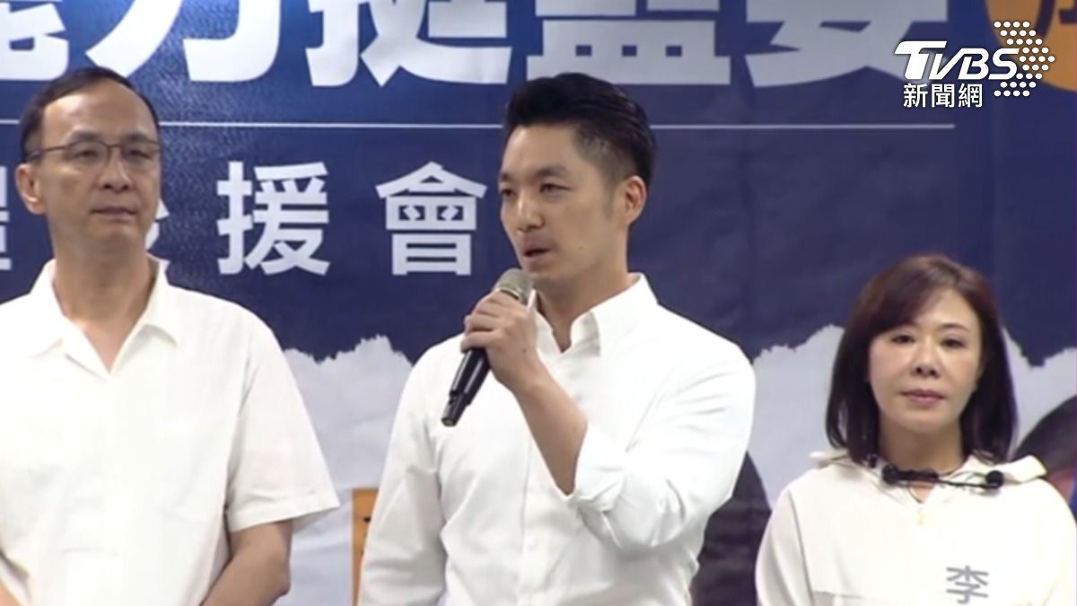 台北市長蔣萬安,10號赴國民黨「勞工反罷免後援會」宣講。(圖/TVBS)