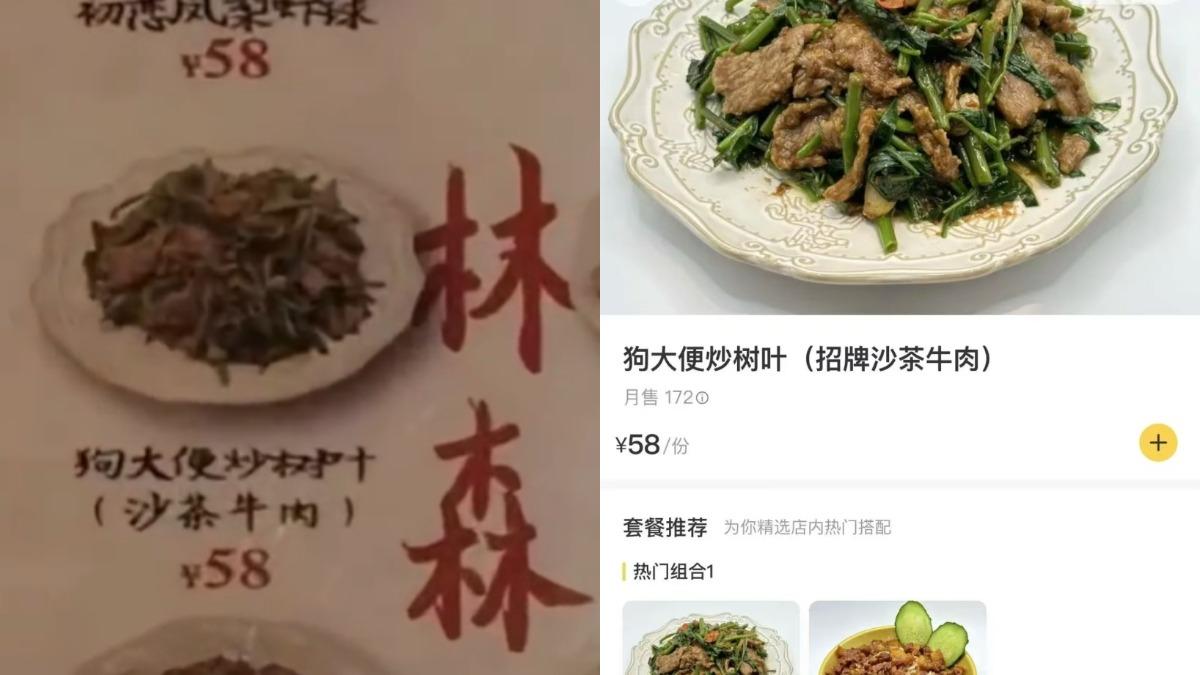 上海餐廳推「狗大便炒樹葉」!真面目曝光 網驚:被震撼到了