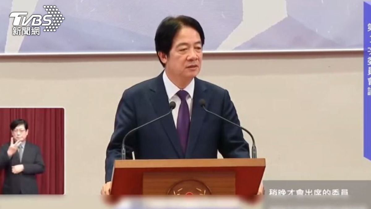 總統賴清德主持全社會防衛韌性委員會。(圖/TVBS)