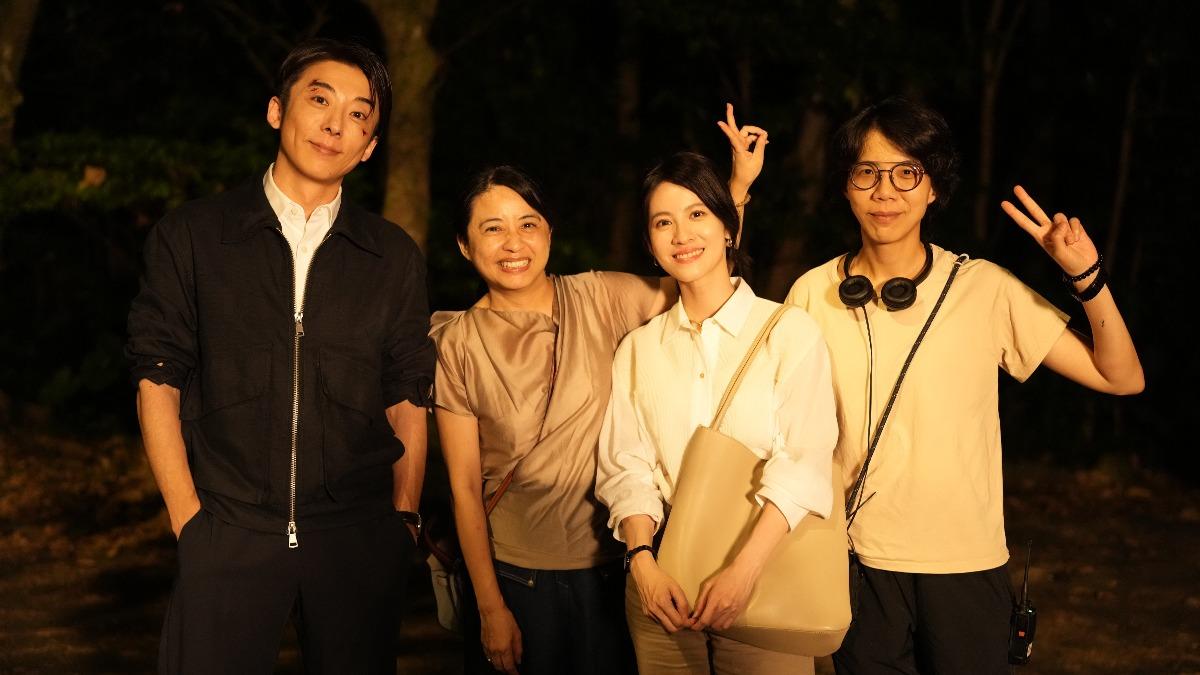《零日攻擊》高橋一生(左起)、製作人鄭心媚、連俞涵、導演蘇奕瑄。。(圖/牽猴子提供)
